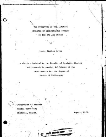 The structure of the limiting membrane of seminiferous tubules in the rat and monkey. thumbnail