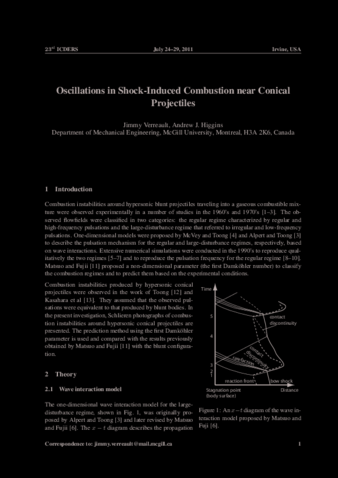 Oscillations in Shock-Induced Combustion near Conical Projectiles thumbnail