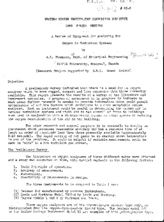 A review of equipment for analyzing for oxygen in combustion systems thumbnail