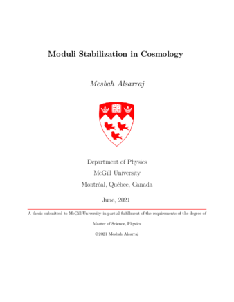 Moduli stabilization in cosmology thumbnail