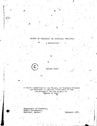 Aelred of Rievaulx' De spiritali amicitia : a discussion thumbnail