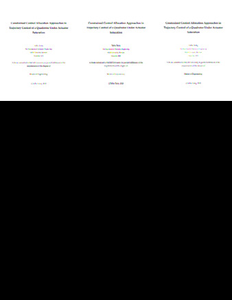 Constrained control allocation approaches in trajectory control of a quadrotor under actuator saturation thumbnail