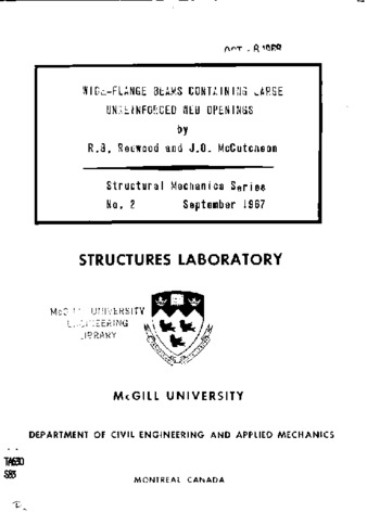 Wide-flange beams containing large unreinforced web openings thumbnail