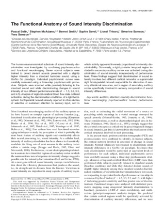 The Functional Anatomy of Sound Intensity Discrimination thumbnail