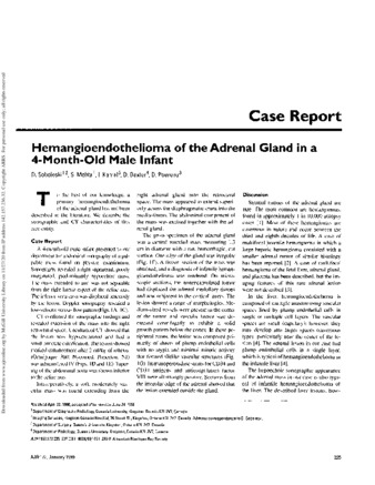 Hemangioendothelioma of the adrenal gland in a 4-month-old male infant thumbnail