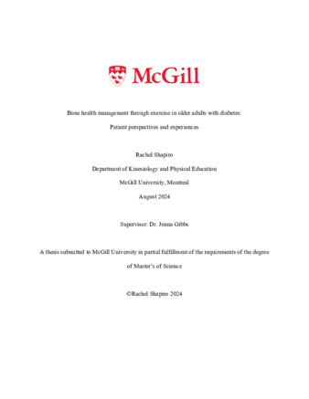 Bone health management through exercise in older adults with diabetes:  patient perspectives and experiences thumbnail