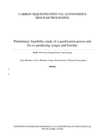 Carbon Sequestration via Autonomous Biochar Processing thumbnail