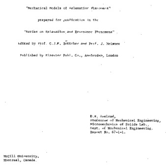 Mechanical models of relaxation phenomena thumbnail