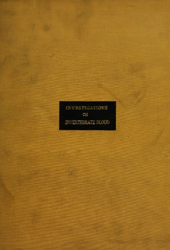 Investigations on invertebrate blood. thumbnail