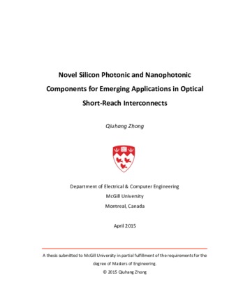 Novel silicon and nanophotonic components for emerging applications in optical short-reach interconnects thumbnail