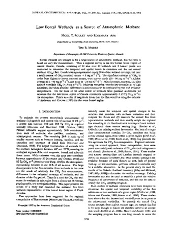 Low boreal wetlands as a source of atmospheric methane thumbnail