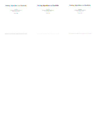 Sorting Algorithms on Manifolds thumbnail