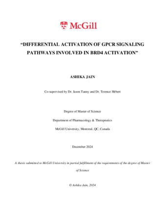Differential activation of GPCR signaling pathways involved in BRD4 activation thumbnail