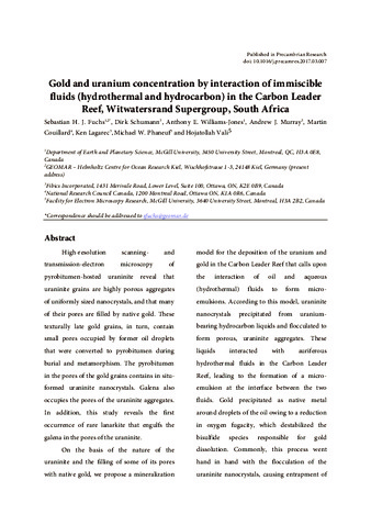 Fractionation of REE, U, and Th in natural ore-forming hydrothermal systems: Thermodynamic modeling. thumbnail