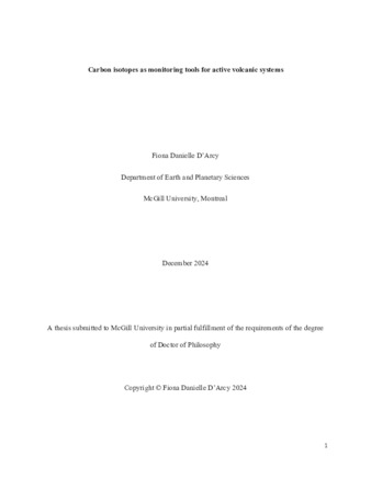 Carbon isotopes as monitoring tools for active volcanic systems thumbnail