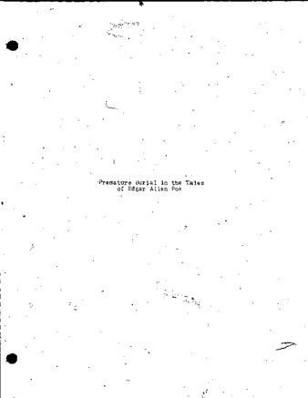 The motif of premature burial in the tales of Edgar Allan Poe / thumbnail