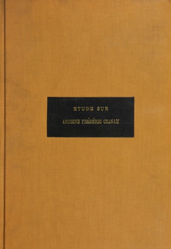 Étude sur Antoine Frédéric Ozanam. thumbnail