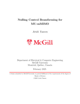 Nulling control beamforming for MU-mMIMO thumbnail
