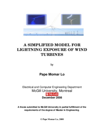 A simplified model for lightning exposure of wind turbines thumbnail