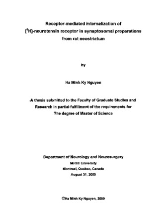 Receptor-mediated internalization of [3H]-neurotensin receptor in synaptosomal preparations from rat neostriatum thumbnail