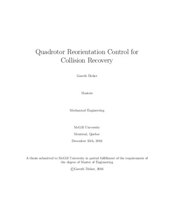 Quadrotor reorientation control for collision recovery thumbnail