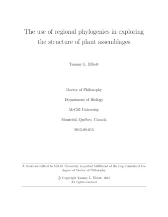 The use of regional phylogenies in exploring the structure of plant assemblages thumbnail