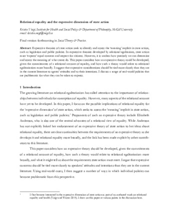 Relational equality and the expressive dimension of state action thumbnail