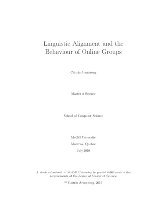 Linguistic alignment and the behaviour of online groups thumbnail