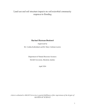 Land use and soil structure impacts on soil microbial community response to flooding thumbnail