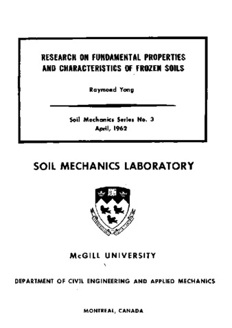 Research on fundamental properties and characteristics of frozen soils thumbnail