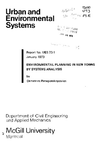 Environmental planning in new towns by systems analysis thumbnail