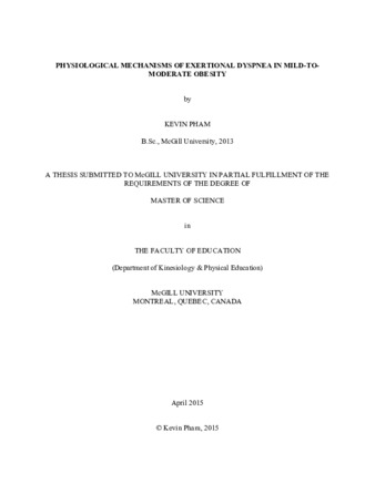 Physiological mechanisms of exertional dyspnea in mild-to-moderate obesity thumbnail
