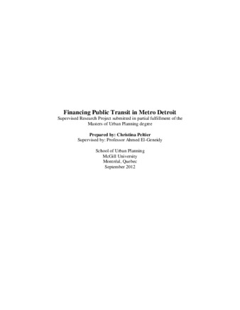 Financing public transit in metro Detroit thumbnail