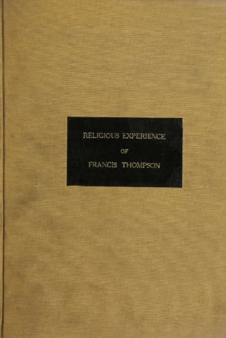 Religious experience of Francis Thompson. thumbnail