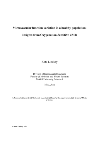 Microvascular function variation in a healthy population: Insights from Oxygenation-Sensitive CMR thumbnail