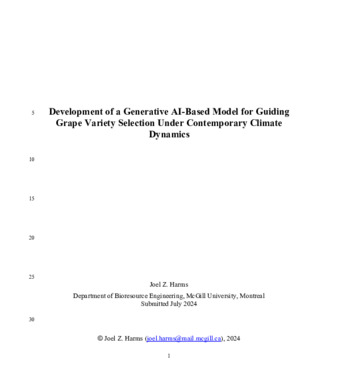 Development of a generative AI-based model for guiding grape variety selection under contemporary climate dynamics thumbnail