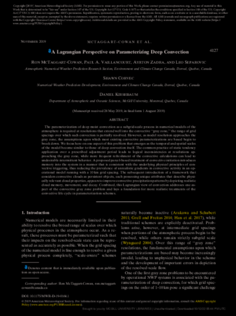 A Lagrangian Perspective on Parameterizing Deep Convection thumbnail