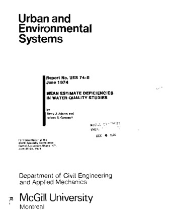 Mean estimate deficiencies in water quality studies thumbnail