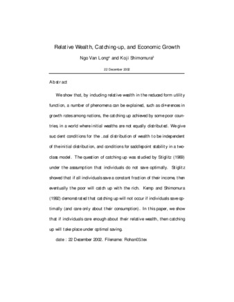 Relative wealth, catching-up and economic grow thumbnail