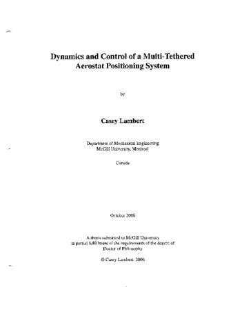 Dynamics and control of a multi-tethered aerostat positioning system thumbnail