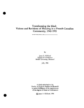 Transforming the ideal : visions and revisions of housing in a French-Canadian community, 1942-1995 thumbnail