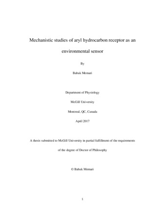Mechanistic studies of aryl hydrocarbon receptor as an environmental sensor thumbnail