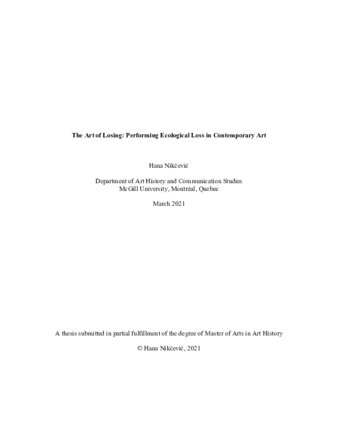 thesis on ecological study