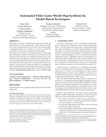 Automated video game world map synthesis by model-based techniques thumbnail