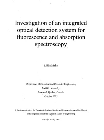 Investigation of an integrated optical detection system for fluorescence and absorption spectroscopy thumbnail