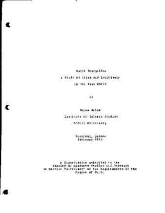 Habib Bourguiba : a study of Islam and legitimacy in the Arab World thumbnail