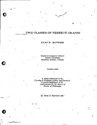 Two classes of perfect graphs thumbnail
