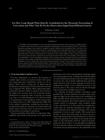 For How Long Should What Data Be Assimilated for the Mesoscale Forecasting of Convection and Why? Part II: On the Observation Signal from Different Sensors thumbnail