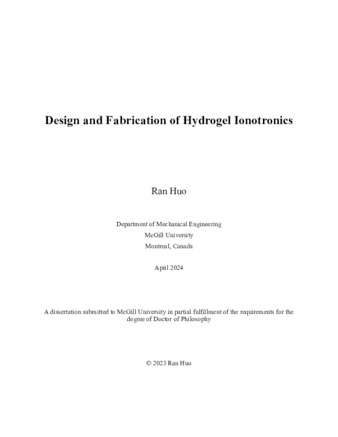 Design and Fabrication of Hydrogel Ionotronics thumbnail