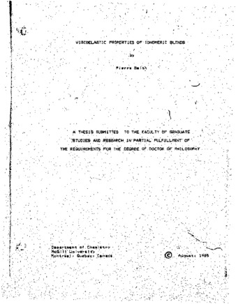 Viscoelastic properties of ionomeric blends thumbnail